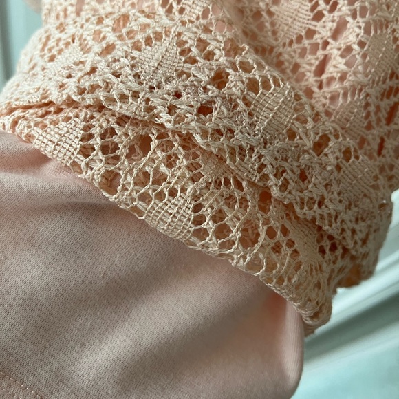 Crochet Wide Leg Peach Pants - Picture 3 of 5